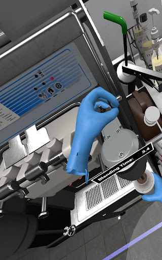 A virtual reality training around making a milkshake