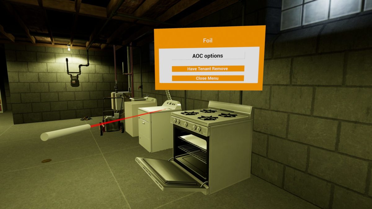 A worker working on appliances in virtual reality