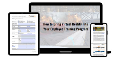 A phone, tablet, and laptop, showing the PIXO VR whitepaper