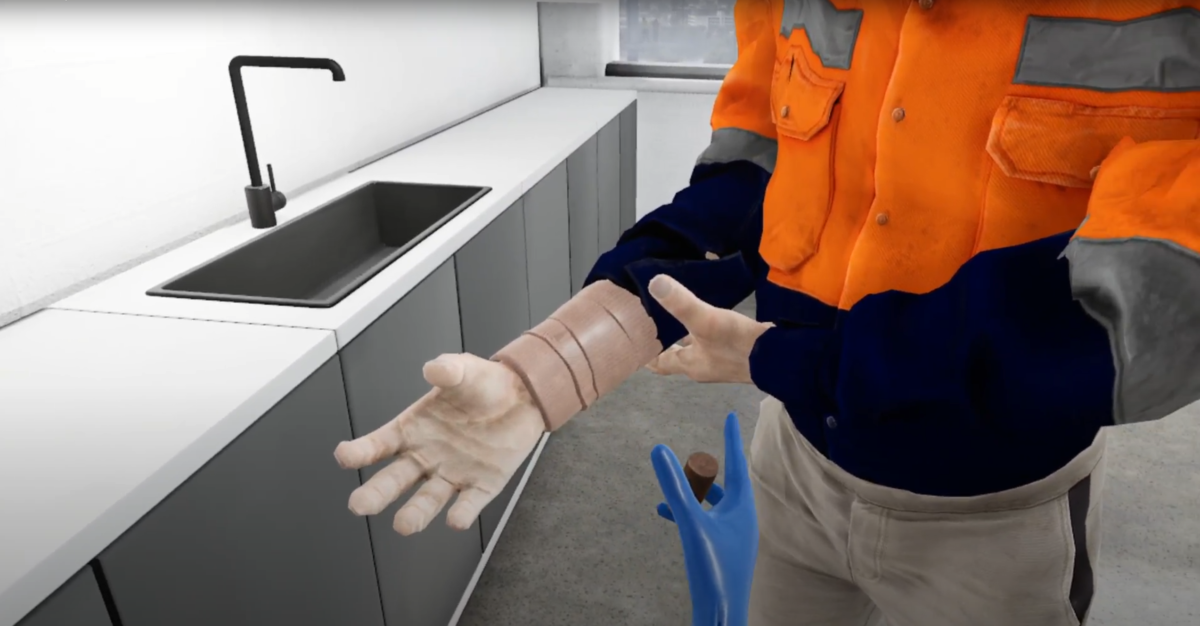 Putting a band-aid on in VR