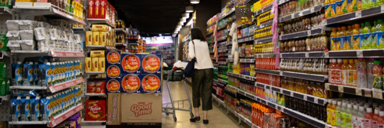 The isle of a grocery store