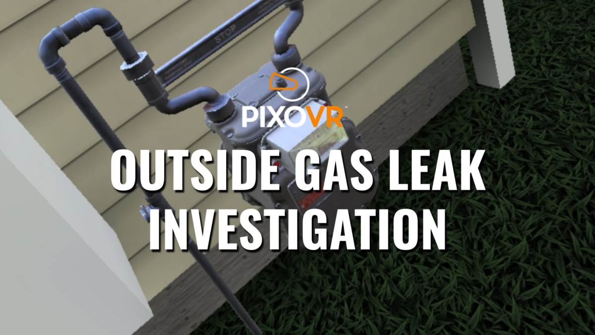 Outside gas meter with title text overlay