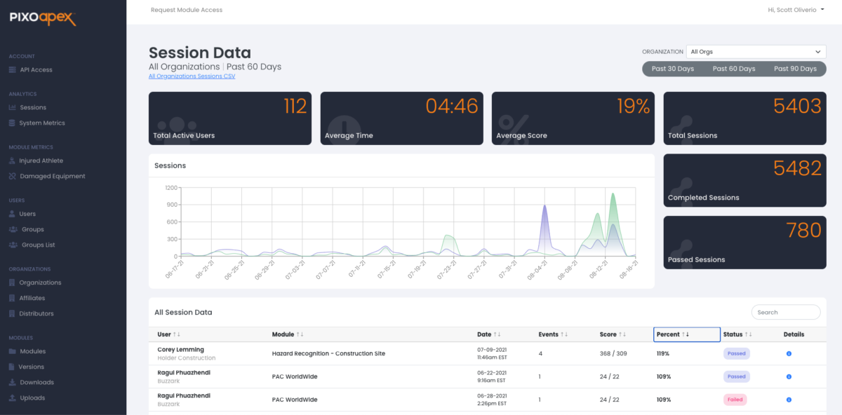 VR Training Tracking