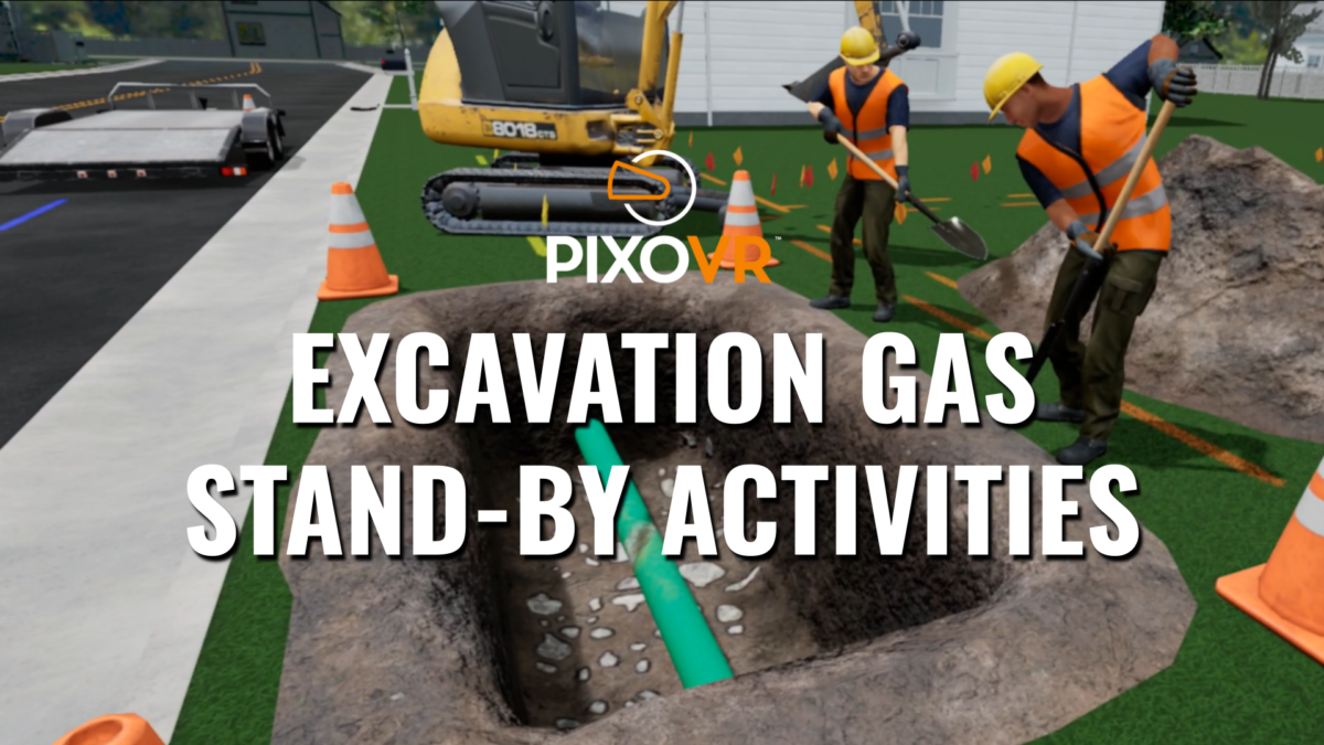 Simulared trench dug with title card overlay